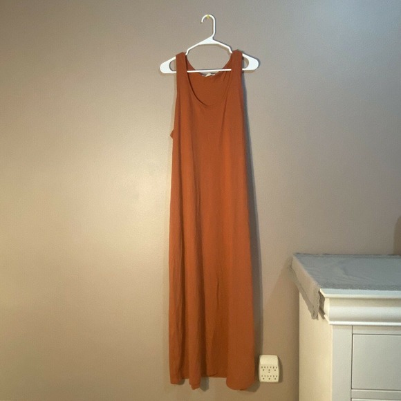 New Treasure & Bond Tank Midi Dress Sleeveless Red Sauce XXL Travel Beach aa4 - Picture 2 of 4